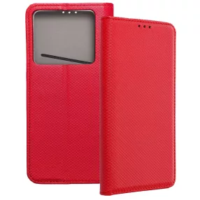   Infinix Note 40 Pro könyvtok, fliptok, telefon tok, bankkártyatartós, mágneszáras, piros, Smart Case book