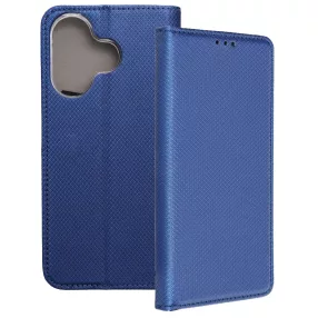   Xiaomi Redmi 13 4G / Poco M6 4G könyvtok, fliptok, telefon tok, bankkártyatartós, mágneszáras, sötétkék, Smart Case book