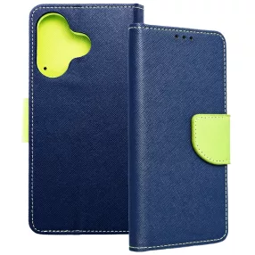   Xiaomi Redmi 13 4G / Poco M6 4G könyvtok, fliptok, telefon tok, bankkártyatartós, mágneszáras, sötétkék-zöld, Fancy