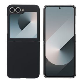   Samsung Galaxy Z Flip6 5G telefon tok, elő+hátlap tok, műanyag, matt, fekete, SM-F741B/DS