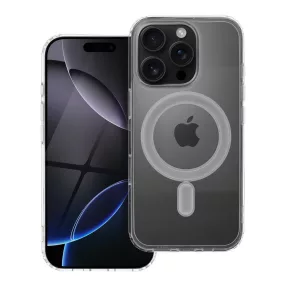   iPhone 16 Pro MagSafe tok – átlátszó hibrid hátlaptok megerősített sarkokkal, Clear Mag Cover (MID)