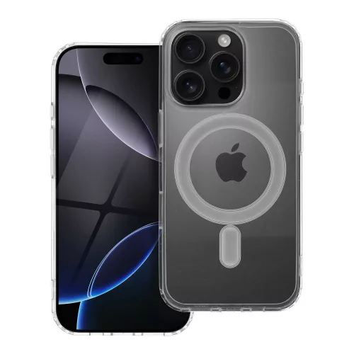 iPhone 16 Pro MagSafe tok – átlátszó hibrid hátlaptok megerősített sarkokkal, Clear Mag Cover (MID)