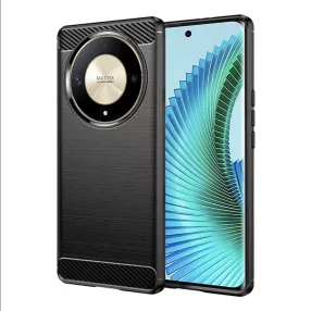   Honor Magic6 Lite 5G szilikon tok, hátlaptok, telefon tok, karbon mintás, fekete, Carbon case