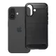iPhone 16 szilikon tok, hátlaptok, telefon tok, karbon mintás, fekete, Carbon case