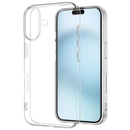 iPhone 16 Plus szilikon tok, hátlaptok, telefon tok, vastag, átlátszó, 2mm