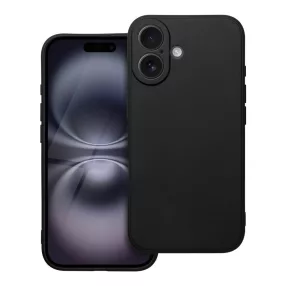   iPhone 16 szilikon tok, telefon tok, hátlaptok, matt, fekete, Matt case