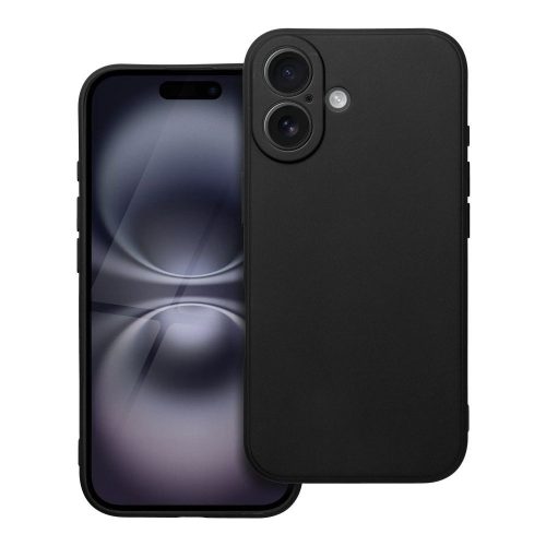 iPhone 16 szilikon tok, telefon tok, hátlaptok, matt, fekete, Matt case