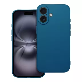   iPhone 16 Plus szilikon tok, telefon tok, hátlaptok, matt, kék, Matt case