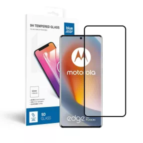   Motorola Edge 50 Fusion 5G üvegfólia, tempered glass, előlapi, 5D, edzett, hajlított, fekete kerettel, BlueStar