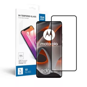   Motorola Edge 50 Pro 5G üvegfólia, tempered glass, előlapi, 5D, edzett, hajlított, fekete kerettel, BlueStar