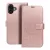 iPhone 16 Plus könyvtok, fliptok, telefon tok, mágneszáras, bankkártyatartós, mandala mintás, rose gold, Forcell Mezzo