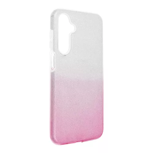 Samsung Galaxy A16 4G / A16 5G szilikon tok, hátlaptok, telefon tok, csillámos, pink-ezüst, Shining Case