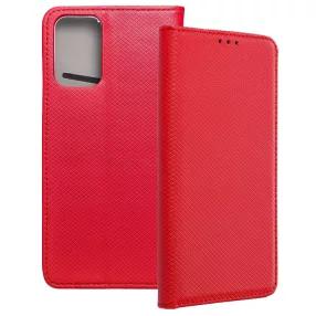   Motorola Moto G35 5G könyvtok, fliptok, telefon tok, bankkártyatartós, mágneszáras, piros, Smart Case book