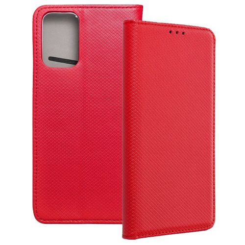 Motorola Moto G35 5G könyvtok, fliptok, telefon tok, bankkártyatartós, mágneszáras, piros, Smart Case book