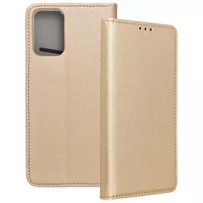   Motorola Moto G35 5G könyvtok, fliptok, telefon tok, bankkártyatartós, mágneszáras, arany, Smart Case book