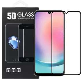   Samsung Galaxy A16 4G / A16 5G üvegfólia, tempered glass, előlapi, 5D, edzett, hajlított, fekete kerettel