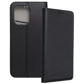   Motorola Edge 50 Neo 5G / Edge 60 Neo 5G könyvtok, fliptok, telefon tok, bankkártyatartós, mágneszáras, fekete, Smart Case book