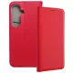 Samsung Galaxy S25 5G könyvtok, fliptok, telefon tok, bankkártyatartós, mágneszáras, piros, Smart Case book