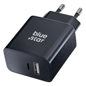   25W USB-C PD + USB-A gyorstöltő hálózati adapter telefon töltő, Bluestar TFB-TC-25WPD