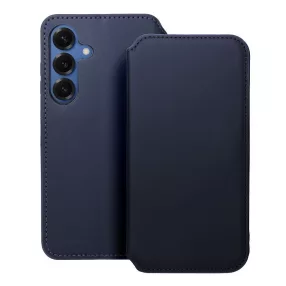   Samsung Galaxy S25 Plus 5G (S25+ 5G) könyvtok, fliptok, telefon tok, bankkártyatartós, mágneszáras, sötétkék, Dual Pocket