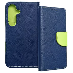   Samsung Galaxy S25 Plus 5G (S25+ 5G) könyvtok, fliptok, telefon tok, bankkártyatartós, mágneszáras, sötétkék-zöld, Fancy