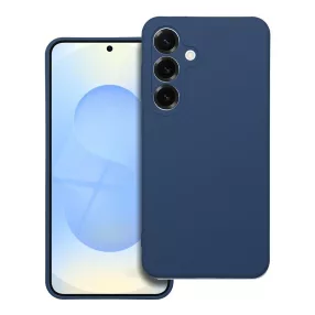   Samsung Galaxy S25 Plus 5G (S25+ 5G) szilikon tok, hátlaptok, telefon tok, velúr belsővel, matt, kék, Silicone