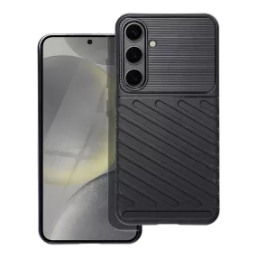   Samsung Galaxy S25 5G szilikon tok, hátlap tok, ütésálló, fekete, Thunder