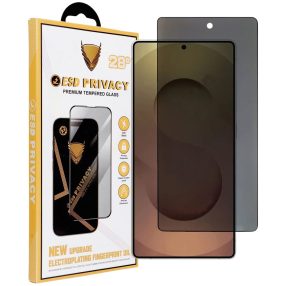   Samsung Galaxy S25 Ultra 5G Privacy üvegfólia – 9H, fekete keretes, betekintés védelemmel, OG Premium