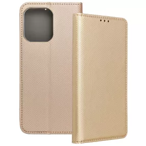   Motorola Moto G75 5G könyvtok, fliptok, telefon tok, bankkártyatartós, mágneszáras, arany, Smart Case book