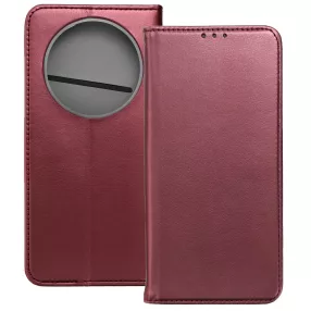   Xiaomi Redmi 14C / Redmi A4 / Poco C75 könyvtok, fliptok, telefon tok, bankkártyatartós, mágneszáras, bordó, Smart Magneto