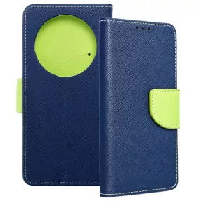   Xiaomi Redmi 14C / Redmi A4 / Poco C75 könyvtok, fliptok, telefon tok, bankkártyatartós, mágneszáras, sötétkék-zöld, Fancy