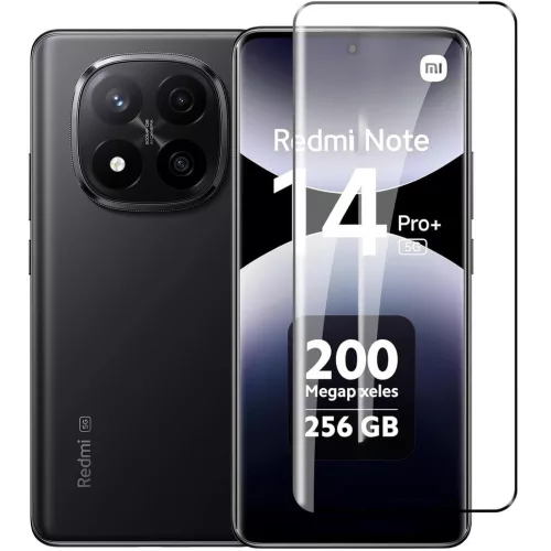 Xiaomi Redmi Note 14 Pro Plus 5G hajlított üvegfólia – 9H edzett, teljes képernyős, fekete keretes, OG Prémium