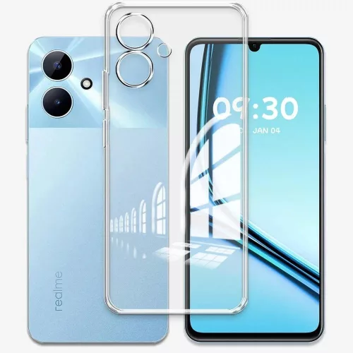 Realme Note 60 szilikon tok, hátlaptok, telefon tok, vastag, átlátszó, 2mm