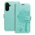 Samsung Galaxy A36 5G könyvtok, fliptok, telefon tok, oldalra nyíló tok, mágneszáras, bankkártyatartós, fa mintás, zöld, Forcell Mezzo