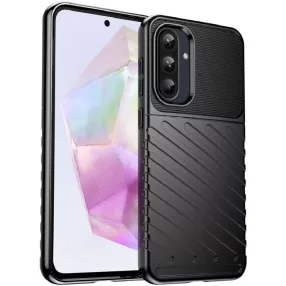   Samsung Galaxy A36 5G szilikon tok, hátlap tok, ütésálló, fekete, Thunder