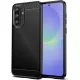 Samsung Galaxy A36 5G szilikon tok, hátlaptok, telefon tok, karbon mintás, fekete, Carbon case