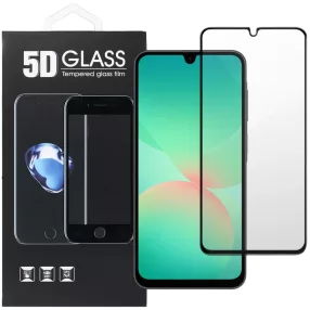   Samsung Galaxy A26 5G üvegfólia, tempered glass, előlapi, 5D, edzett, hajlított, fekete kerettel