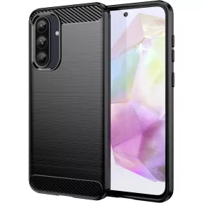   Samsung Galaxy A56 5G szilikon tok, hátlaptok, telefon tok, karbon mintás, fekete, Carbon case
