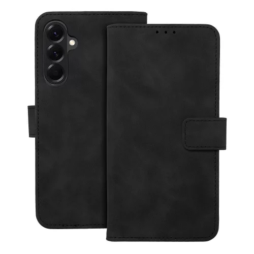 Samsung Galaxy A56 5G könyvtok, fliptok, telefon tok, bankkártyatartós, mágneszáras, fekete, Tender Book