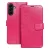 Samsung Galaxy A56 5G könyvtok, fliptok, telefon tok, oldalra nyíló tok, mágneszáras, bankkártyatartós, mandala mintás, magenta, Forcell Mezzo
