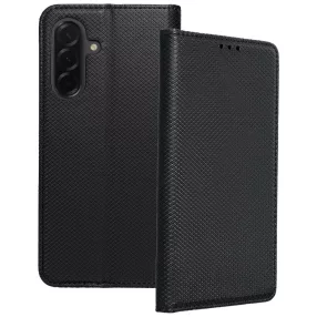   Samsung Galaxy A56 5G könyvtok, fliptok, telefon tok, bankkártyatartós, mágneszáras, fekete, Smart Case book