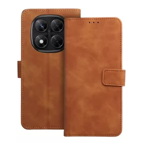   Xiaomi Redmi Note 14 Pro 5G / Redmi Note 14 Pro Plus 5G könyvtok, fliptok, telefon tok, bankkártyatartós, mágneszáras, barna, Tender Book