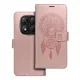 Xiaomi Redmi Note 14 Pro 5G / Redmi Note 14 Pro Plus 5G könyvtok, fliptok, telefon tok, mágneszáras, bankkártyatartós, álomfogó mintás, rose gold, Forcell Mezzo