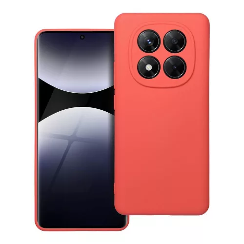 Xiaomi Redmi Note 14 Pro 5G / Redmi Note 14 Pro Plus 5G szilikon tok, hátlaptok, telefon tok, velúr belsővel, matt, barack színű, Silicone