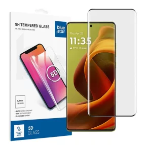   Motorola Moto G85 5G üvegfólia, tempered glass, előlapi, 5D, edzett, hajlított, fekete kerettel, Bluestar