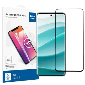   Xiaomi Redmi Note 14 Pro 4G/5G / Poco X7 5G üvegfólia, tempered glass, előlapi, 5D, edzett, hajlított, fekete kerettel, Bluestar