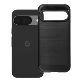   Google Pixel 9 / 9 Pro szilikon tok, hátlaptok, telefon tok, karbon mintás, fekete, Carbon case