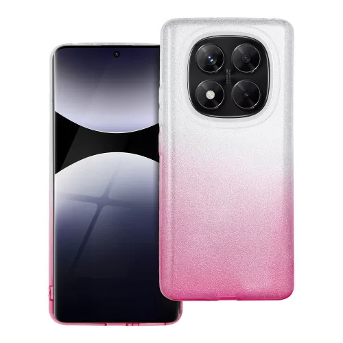 Xiaomi Redmi Note 14 Pro 5G szilikon tok, hátlaptok, telefon tok, csillámos, pink-ezüst, Shining Case