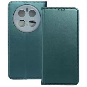   Honor Magic7 Pro 5G könyvtok, fliptok, telefon tok, bankkártyatartós, mágneszáras, zöld, Smart Magneto