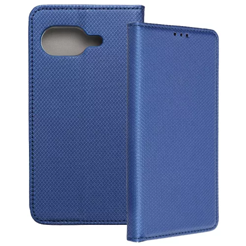 Google Pixel 9a 5G könyvtok, fliptok, telefon tok, bankkártyatartós, mágneszáras, sötétkék, Smart Case book